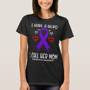 Camiseta Fita de Consciência Eu Tenho Herói Chamando-A Mãe