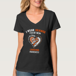Camiseta Fita de Conscientização da Leucemia Uso Laranja pe