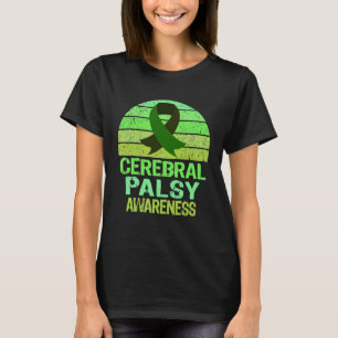 Camiseta Fita de conscientização da paralisia cerebral verd