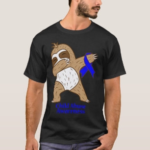 Camiseta Fita de Conscientização do Abuso Infantil Sloth Gu