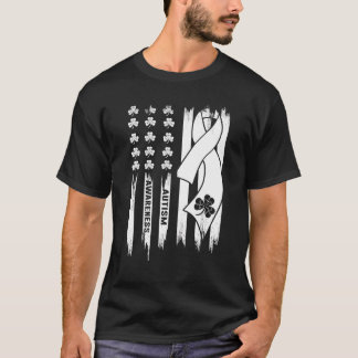 Camiseta Fita de conscientização sobre autismo da bandeira