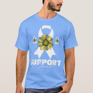 Camiseta Fita de Girassol de Cancer de Quadrado