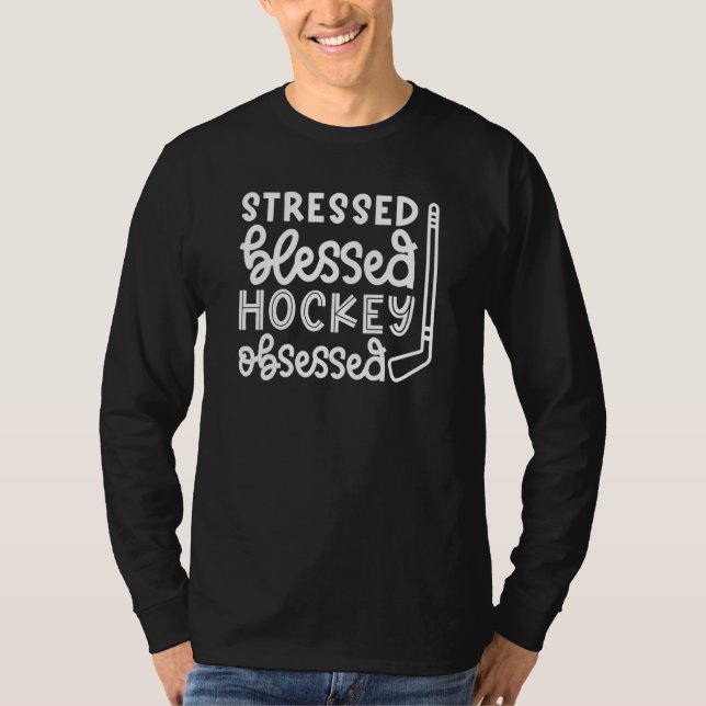 Camiseta Fita de Hóquei em Gelo Obcecada, Bendada, F (Frente)