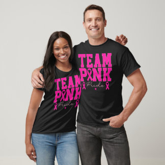 Camiseta Fita de Orgulho da Equipe Rosa Arte de Universidad