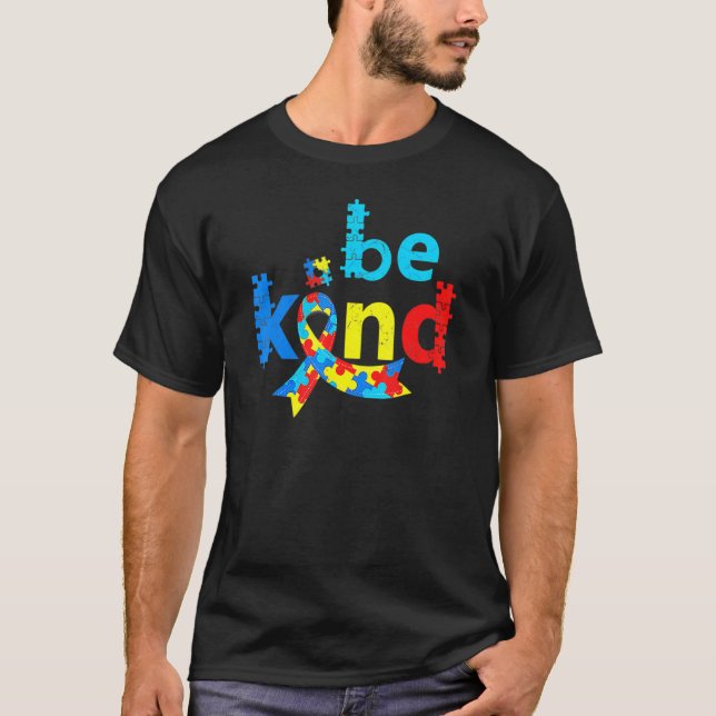 Camiseta Fita de Peça de Quebra-cabeça do Mês de Conscienti (Frente)