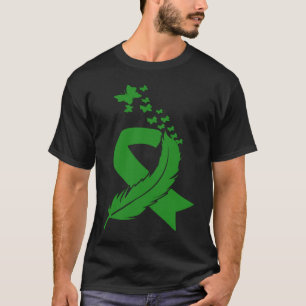 Camiseta Fita de Pena de Borboleta Paralisia Cerebral Saúde