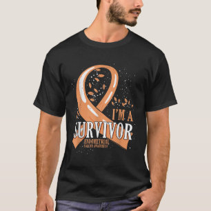 Camiseta Fita de Pêssego Sobrevivente de Câncer Conscientiz