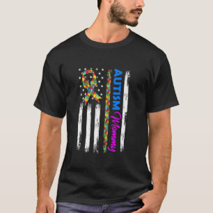 Camiseta Fita de Puzzle da Bandeira Americana de Apoio à Mã