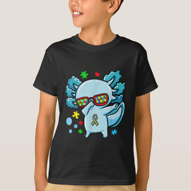 Camiseta Fita De Quebra-cabeça De Consciência Autismo Com A (Frente)