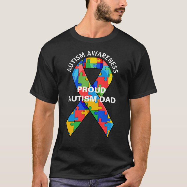 Camiseta Fita de Quebra-cabeça do Pai do Autismo Ortoso Per (Frente)