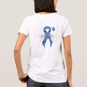 Camiseta Fita de salsa azul com borboleta