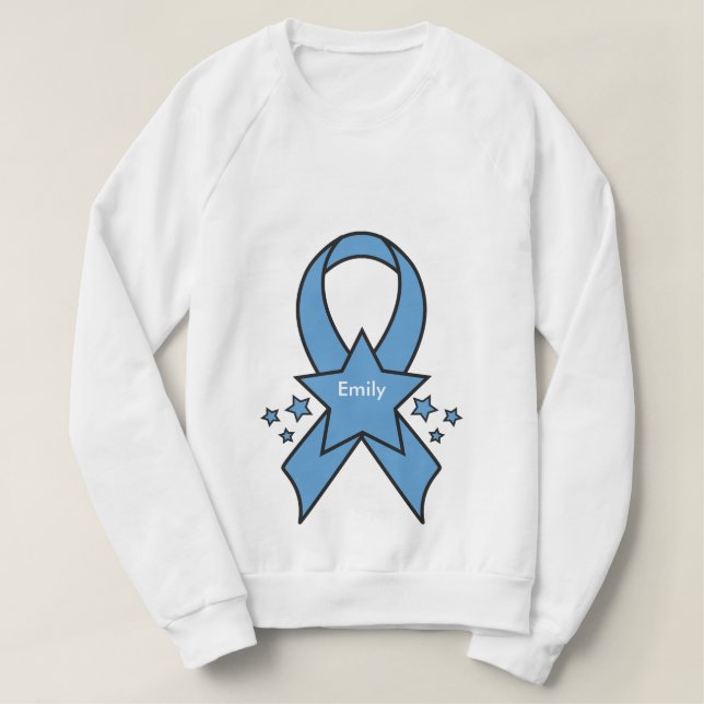 Camiseta Fita de Sensibilização Apraxia com Estrelas (Frente do Design)