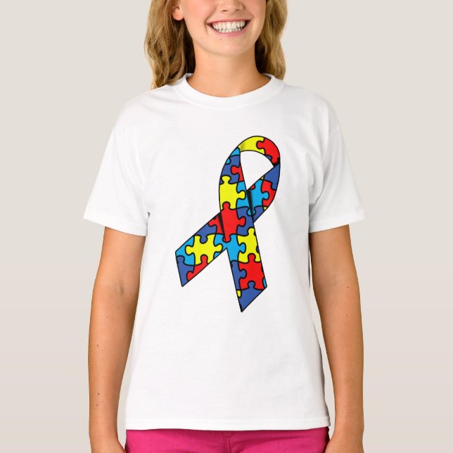 Camiseta Fita de Sensibilização Autismo (Frente)