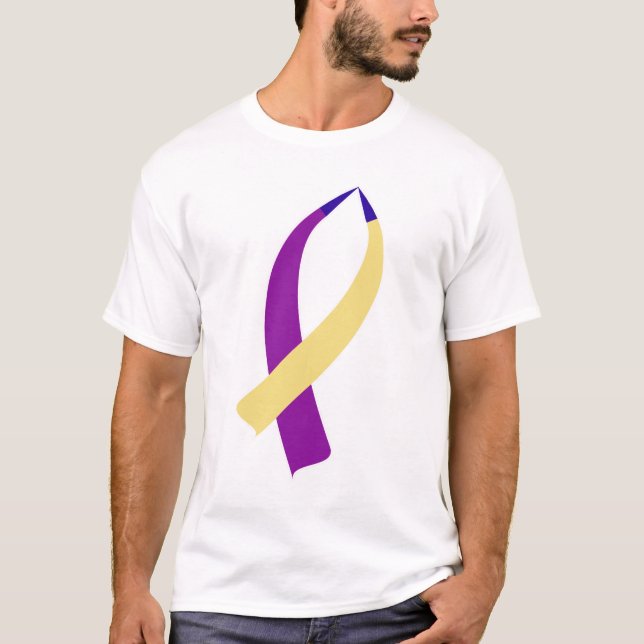 Camiseta Fita de Sensibilização (Cancer de Bexiga) (Frente)