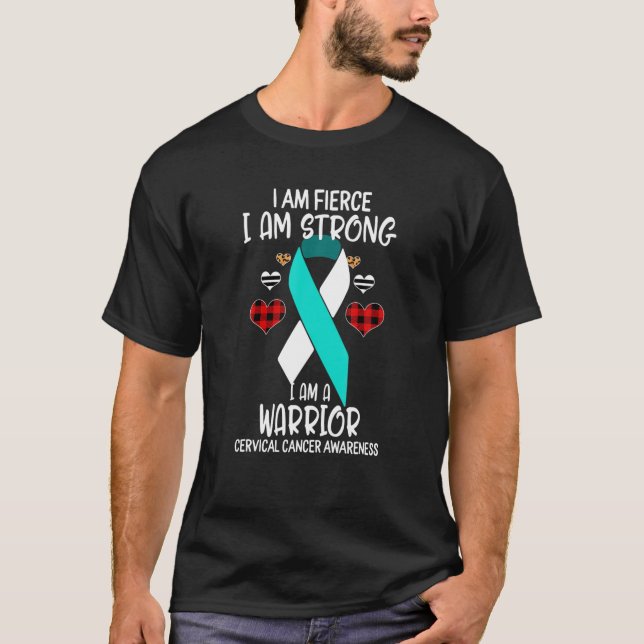 Camiseta Fita De Sensibilização Do Cancer Cervoso, Eu Sou F (Frente)