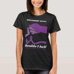 Camiseta fita de sensibilização para a violência doméstica