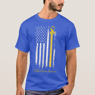 Camiseta Fita De Sensibilização Para O Cancer Infantil Na B
