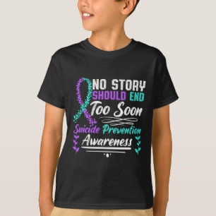 Camiseta Fita De Sensibilização Suicida Nenhuma História De