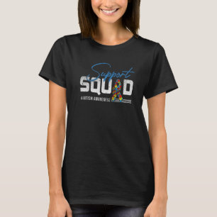 Camiseta Fita do Autismo Conscientização Suporte Esquadrão