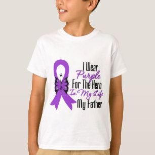Camiseta Fita do câncer de pâncreas meu herói meu pai