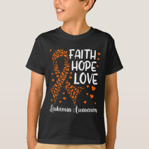 Camiseta Fita do Câncer de Sangue Fé Esperança Amor Conscie