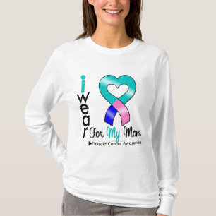 Camiseta Fita do cancer de tiróide para minha mamã