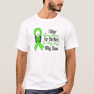 Camiseta Fita do cancer do linfoma meu herói meu filho
