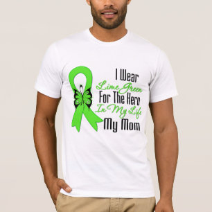 Camiseta Fita do cancer do linfoma meu herói minha mamã