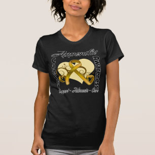 Camiseta Fita do coração - consciência do cancer do