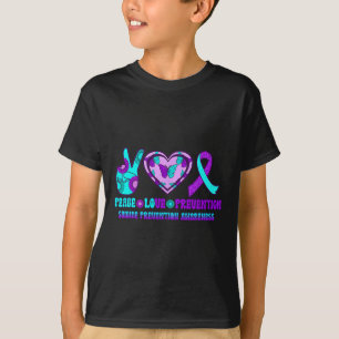 Camiseta Fita do Coração da Fita Prevenção do Amor Feliz Su