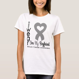 Camiseta Fita do coração do cancro cerebral para meu