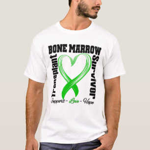 Camiseta Fita do coração - sobrevivente da transplantaç