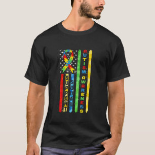 Camiseta Fita do Esquadrão de Apoio Bandeira Americana Cons