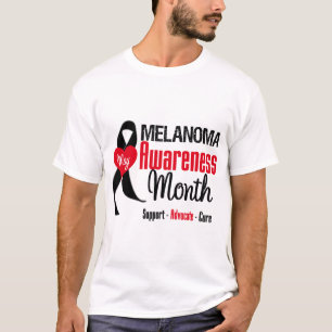 Camiseta Fita do Grunge do mês da consciência da melanoma