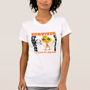 Camiseta Fita do pintinho do sobrevivente do câncer de rim