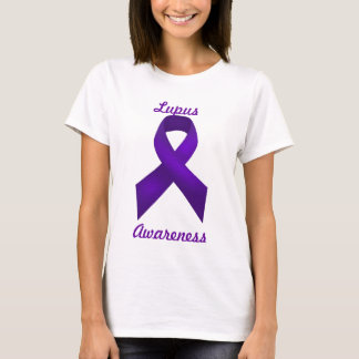 Camiseta Fita do roxo da consciência do lúpus