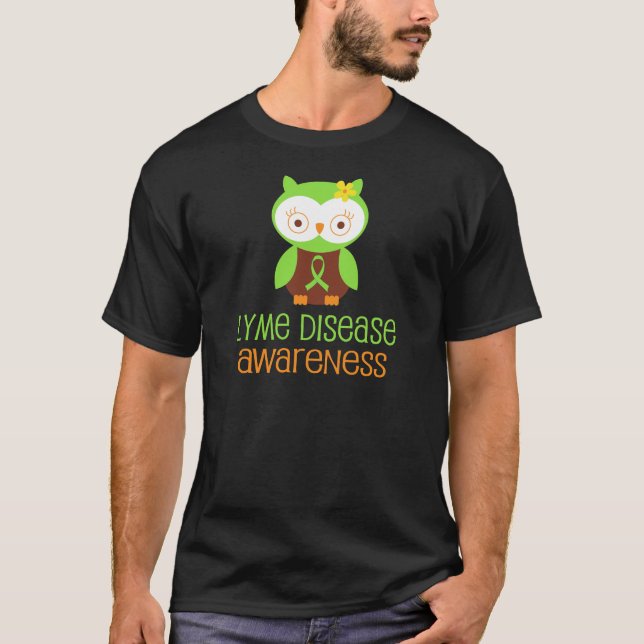 Camiseta Fita do verde da consciência da doença de Lyme (Frente)