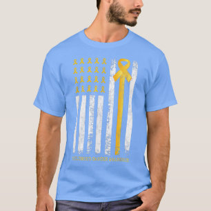 Camiseta Fita Dourada Em Cancer De Bandeira Sensibilização