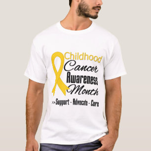 Camiseta Fita Dourada Mês da Consciência do Cancer Infant