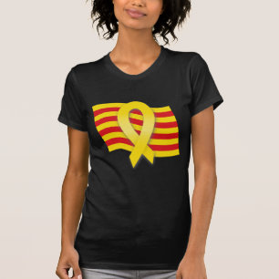 Camiseta fita e bandeira catalãs