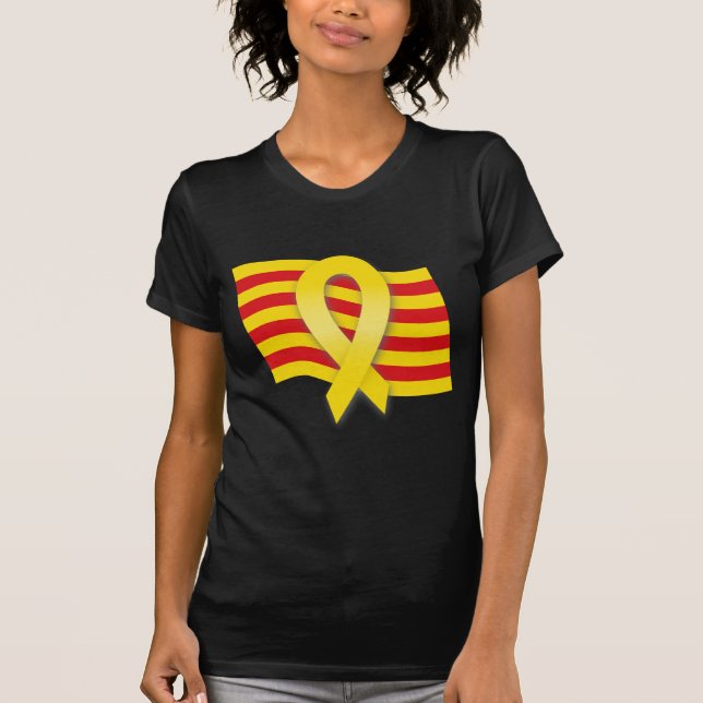 Camiseta fita e bandeira catalãs (Frente)