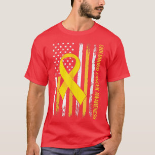 Camiseta fita em uma bandeira, Criança e cancer 3465