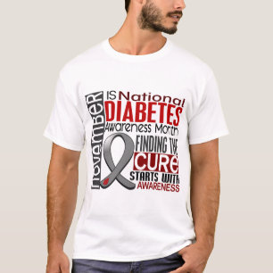 Camiseta Fita I2.5 do mês da consciência do diabetes