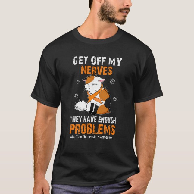 Camiseta Fita Laranja de Conscientização da Esclerose Múlti (Frente)