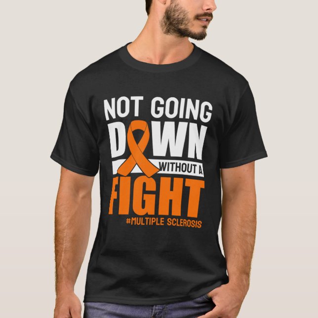 Camiseta Fita Laranja de Conscientização da Esclerose Múlti (Frente)