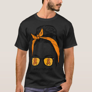 Camiseta Fita Laranja Feminina Sobrevivente Esclerose Múlti