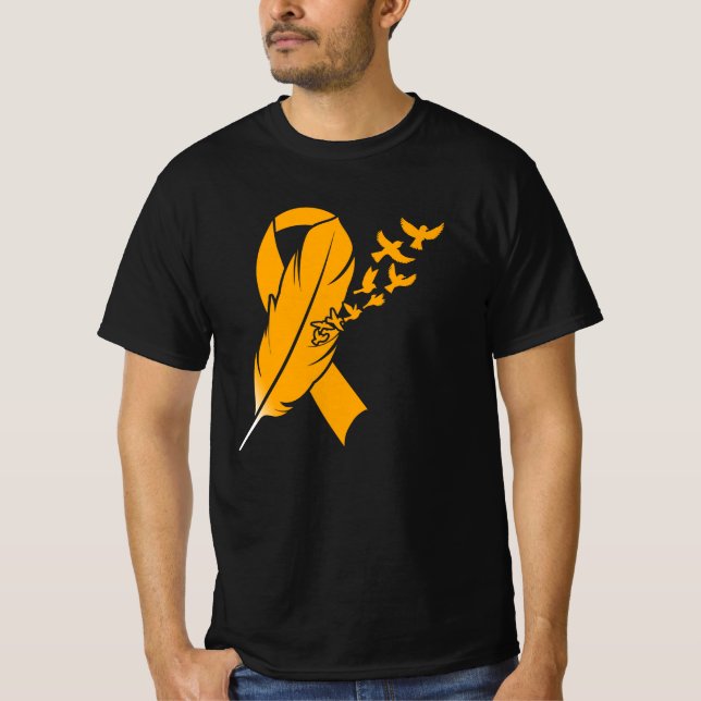 Camiseta Fita Laranja - Sensibilização para a Leucemia (Frente)