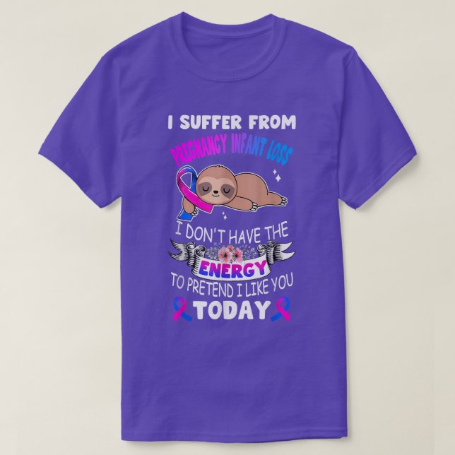 Camiseta Fita Lenta Que Sofro De Perda De Criança De Gravid (Frente do Design)