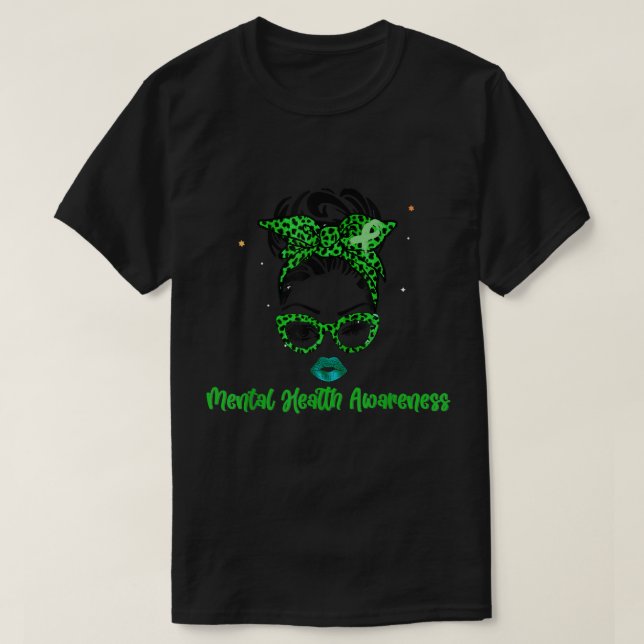 Camiseta Fita Mensagem de Fita Muda Consciência Mental Saúd (Frente do Design)