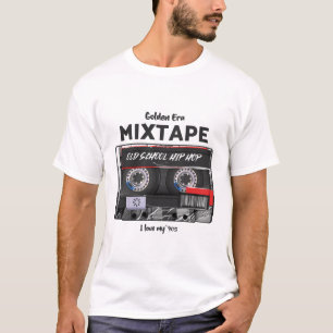 Camiseta Fita Mista da Era de Ouro de 90 Hip-Hop Old School